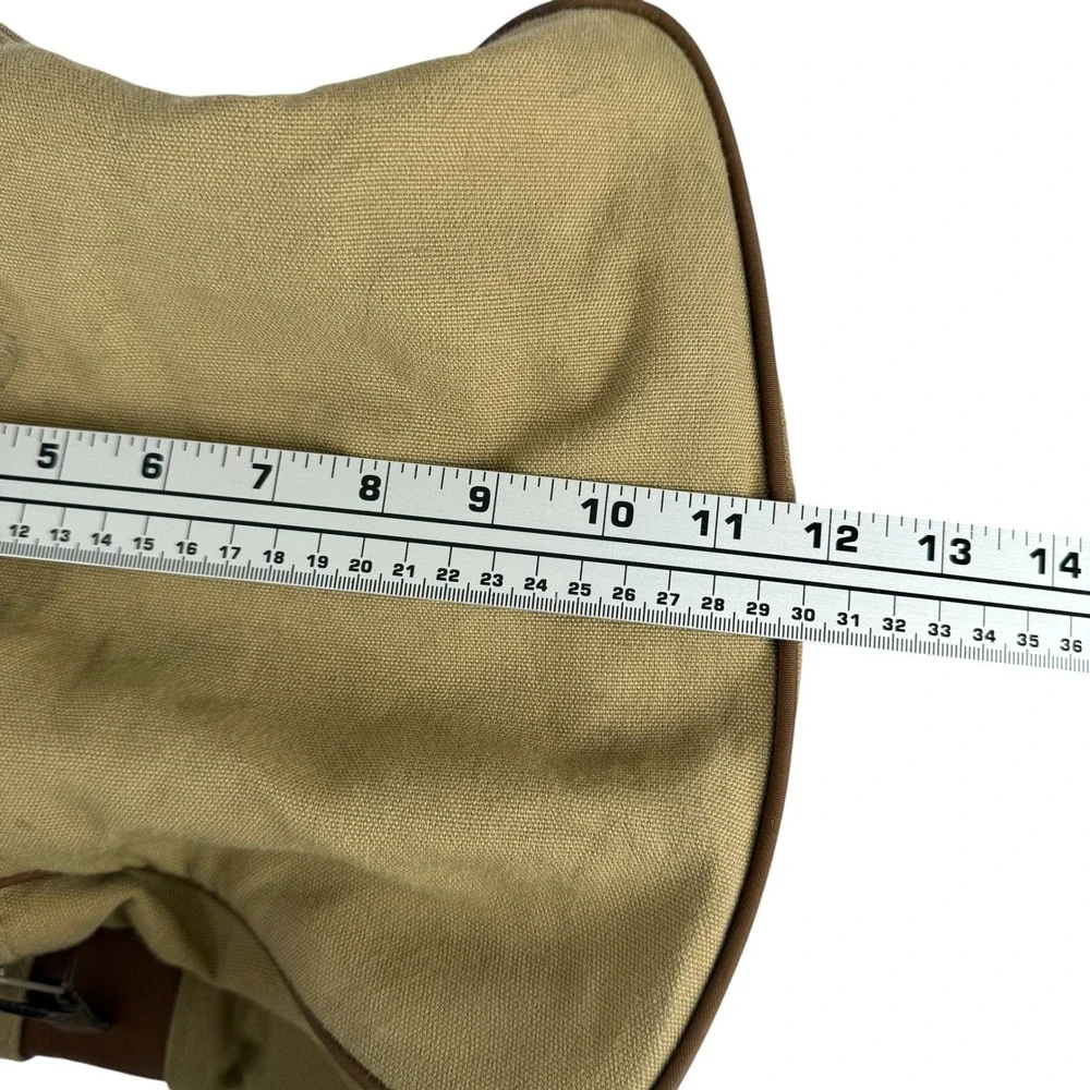 Eddie Bauer Ford Duffel Bag Tan Canvas Travel Gym Weekender‎ Luggage Pocket
